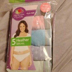 Fruit of the Loom Fit for Me Heather Bikinis Pack